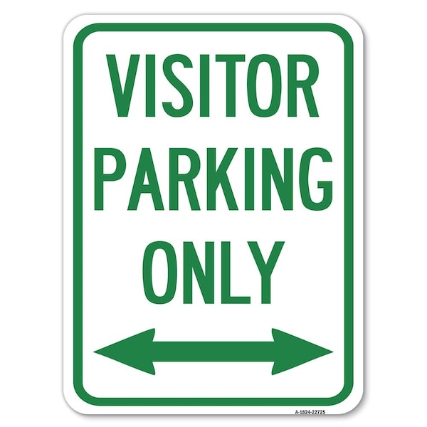 Visitor Parking Visitor Parking Only With Bidirectional Arrow Parking, A-1824-22725